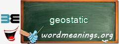 WordMeaning blackboard for geostatic